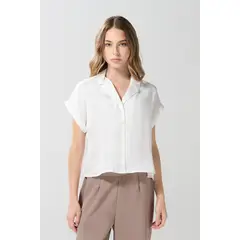 KOAJ - BLUSA CUELLO RESORT CON HOMBRO RODADO. Mujer