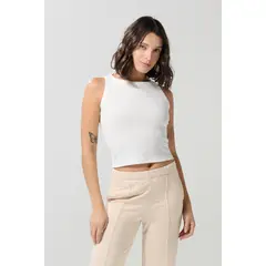 KOAJ - Camiseta tipo esqueleto en tela acanalada unicolor fit Mujer