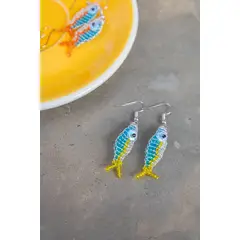 FLORIPONDIA - Aretes Pez Azul