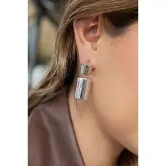 FLORIPONDIA - Aretes Figura Plateados