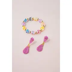 FLORIPONDIA - Aretes Rosados Golden