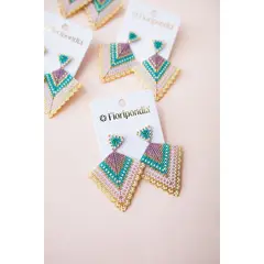 FLORIPONDIA - Aretes Lila Pastel ..