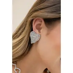 FLORIPONDIA - Aretes Corazones Corrugados