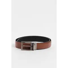 KOAJ - Cinturón masculino, negro doble faz Hombre