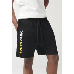 KOAJ - Bermuda de South Park negra con bolsillos y bota recta Hombre