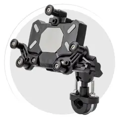 INNOVA - Soporte Celular Moto Antivibración Estabilidad Cualquier Terreno Turismo Negro Negro