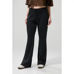 KOAJ - Pantalón negro flare con bota ancha y tiro medio Mujer