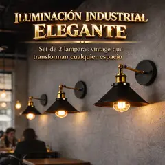 ILUMINATA - LAMPARA ESTILO VINTAGE RETRO MODELO 2026 CON BOMBILLO