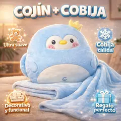 BEBESITOS - PELUCHE CON COBIJA PARA NIÑOS REGALO PERFECTO 2 EN 1
