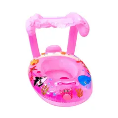 BESTWAY - Flotador Para Bebé Con Techo Protector Solar Piscina Rosa