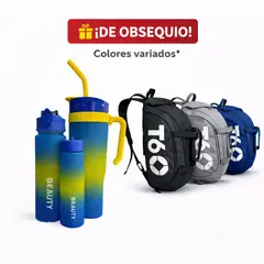 GENERICO - Set De Termos Deportivos 3 En 1 Incluye Maleta T60 De Obsequio Para Gym Viaje Uso Diario AM