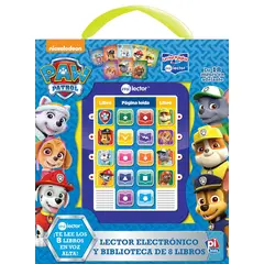JUGANDO Y EDUCANDO - Libro Paw Patrol Lector Electrónico Biblioteca 8 Libros Niños