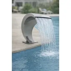 GENERICO - Fuente Medium para Piscina en Acero Inoxidable 304 Inox Sentry Color Plateado Modelo Cascada Decorativa