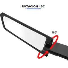 GENERICO - Espejos Aleron Naked Negro Universal Aluminio Lujo Moto