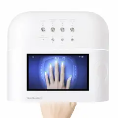 TECNOHOGAR JS - Lámpara Profesional Para Uñas Led Uv Con Ia Pantalla Inteligente Secado Rápido Manicura