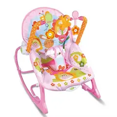 GENERICO - Silla Mecedora Musical Barra Juguetes Desmontable 2 Posiciones Infantil Musical Vibracion Diversion