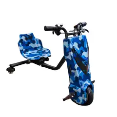 GENERICO - Triciclo Eléctrico Drift Grande Azul Camuflado Para Niños, Jóvenes Y Adultos