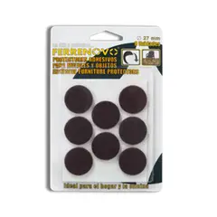 FERRENOVO - Fieltro Adh Marrón Ø27 Mm X 8 Und