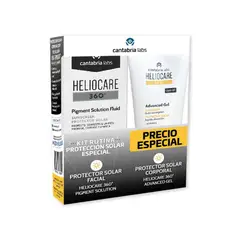 HELIOCARE - KIT Pigment Solution x50ml + Advanced Gel SPF 50+ 100ml para Uso Facial y Corporal