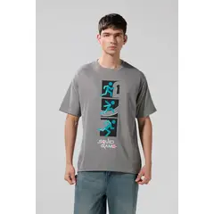 KOAJ - Camiseta gris intensa manga corta de Squid Game Hombre
