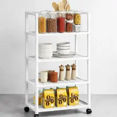 CHINA GLAZE - Carrito Organizador Multiusos 4 Niveles Con Ruedas