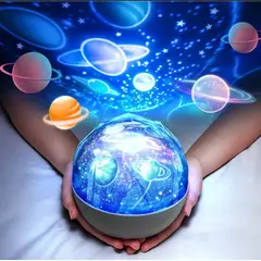 GENERICO - Lampara proyector de animales y planetas infantil de diamantes