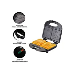 SOKANY - Sandwichera Compacta Antiadherente SK-128 750W