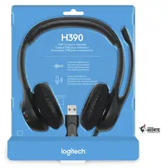 LOGITECH - DIADEMA H390 ALÁMBRICA USB NEGRA