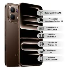 INFINIX - CELULAR NOTÉ 60PRO 8+8(256) 5G COLOR NARANJA