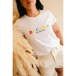 PEACE OF MIND - Camiseta Oversize Bacana Cuello Redondo Blanca