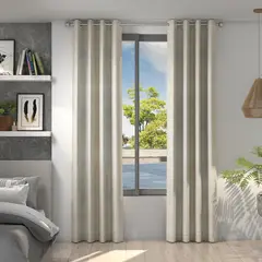 HC JUST HOME COLLECTION - Set de 2 Cortinas Blackout Madrid 145x220 cm beige