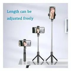 GENERICO - Tripode Con Luz LED Para Celular Y Camara Palo Selfie 2 En 1