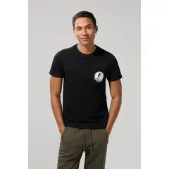 KOAJ - Camiseta manga corta negra masculina. Hombre