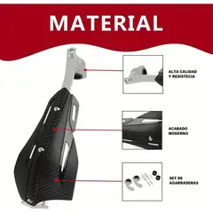 GENERICO - Cubrepuños Moto Handsaver Carbon Black Color AMARILLO