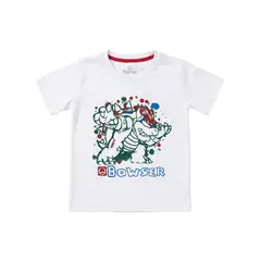 BIGBOYS - Camiseta Bowser Blanca Niño - Talla 4