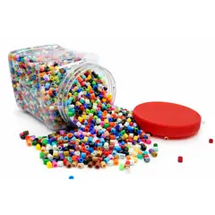 ARTKAL - Hama Beads Midi Tarro De 6.500 Unidades + Tabla ,pinza,papel