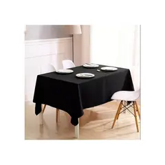 GENERICO - Mantel De Tela Microfibra Comedor 118 X 150 Cm Negro Líneas