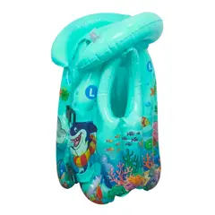 BESTWAY - Chaleco Inflable Flotador Tiburon Unisex Pisicina Multicolor