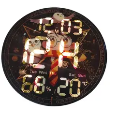 INFANTILES CAJUROMIX - Relojes De Pared Con Iluminación Digital Diseño Creativo Negro