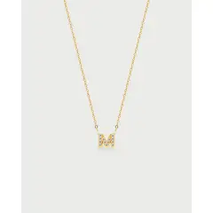 LUNAMAR - Collar de Letras Cristales M