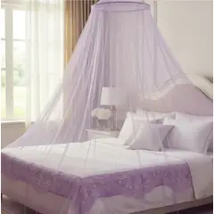 OEM - Toldillo Mosquitero Copa Redonda Cama Doble Morado