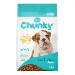 CHUNKY - Cachorros Pollo Alimento Seco Perros 9 Kg Raza Mediana
