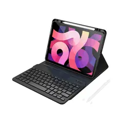 WIWU - Forro Funda Premium Combo con Teclado y Pencil para iPad 11 y 10.9 Compatible con A16 (2025) Negro