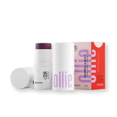 OLLIE - Protector Solar Barra 3 En 1 Rubor,Labial y Sombra FPS 95 Tono Amora Mate