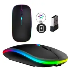 GENERAL - Mouse Bluetooth Inalambrico Recargable DPI Ajustable Luz Led