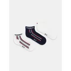 TOMMY HILFIGER - Pack azul de tres pares de medias tobilleros para niños
