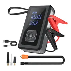 GENERICO - Iniciador Arrancador De Batería 12v Compresor Portátil 5en1