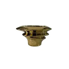 GENERICO - Bowl Ondas Color Dorado Tamaño Grande 28 X 16 Cm