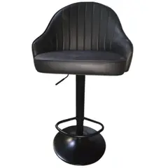 AKIVOY - Silla Bar Milan Velvet Color Negro