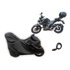 GENERICO - Pijama Carpa Moto Gixxer 250 Con Baúl Impermeable + Candado